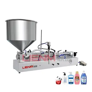 Pneumatic Liquid Paste Filling Machine with Hopper Core Components Plc for Cosmetic Liquid and Paste Application