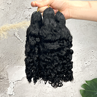 Extensions de cheveux humains 100% vierges pour crochet, qualité 15A, brésiliens bruts, bouclés birmans, avec nœuds miracle, pré-bouclés