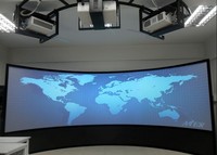 200 pouces Deluxe 180 degrés grande taille incurvé cadre fixe écran incurvé cinéma Projection écran pliable 4k HD simulateur de vol