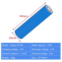 Cellule de batterie cylindrique LiFePO4 Lithium-ion 21700 33140 40135 40140 3.2V 15Ah pour chariot élévateur et vélo électrique, fabrication OEM sur mesure