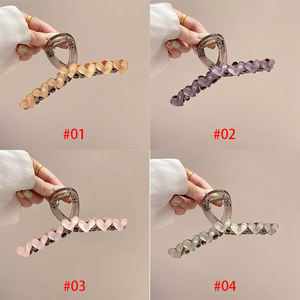 Новая заколка для волос в форме сердца, крупная, объемная, с эффектом «суперфеер», цвета конфет, OEM, для девочек - Product Image 5