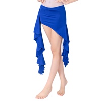 Mini-jupe asymétrique polyvalente pour la pratique de la danse latine du ventre avec pantalon de sécurité pour femmes