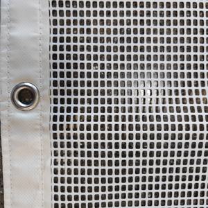 Oeillets en métal et bandes de cartes de couture Tissu en polyester enduit de PVC à grand trou avec œillet <span class=keywords><strong>pour</strong></span> clôture extérieure et filet pare-soleil - Product Image 1