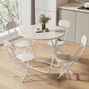 <span class=keywords><strong>Table</strong></span> pliante en métal et chaises de salle à manger en promotion – Idéales pour la maison, le bar, le parc, la salle de sport, le restaurant, les mariages, les banquets, l'hôtel et le jardin - Product Image 3