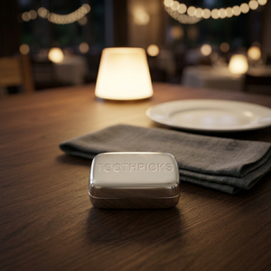 กล่องใส่ไม้จิ้มฟันทองเหลืองชุบเงิน - Product Image 3