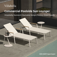 Chaise longue d'extérieur moderne Chaise longue Hôtel Villa Resort Meubles de jardin en aluminium Piscine étanche Plage Chaise longue