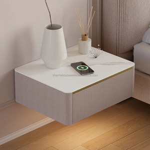 <span class=keywords><strong>Comodino</strong></span> minimalista a parete con caricatore Wireless per camera da letto salvaspazio per mobili per la casa - Product Image 1