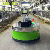 Mini-tracteur électrique pour bétail, pousseur et balayeuse d'aliments pour réduire les gaspillage de nourriture