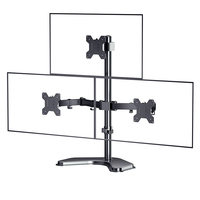 Soporte de Escritorio para Tres Monitores, Independiente, para 3 Pantallas de 13 a 32 Pulgadas, Base de Acero Resistente, VESA 75x75 100x100mm