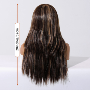 Nouvelle perruque Lace Front Ombrée avec raie ajustable, légère, respirante, bonnet intégral, facile à porter au quotidien - Product Image 5