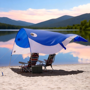 <span class=keywords><strong>Tente</strong></span> <span class=keywords><strong>de</strong></span> plage portable coupe-vent style baleine, poids 1 kg, capacité 2-3 personnes, installation rapide et facile, tentes pour événements - Product Image 2