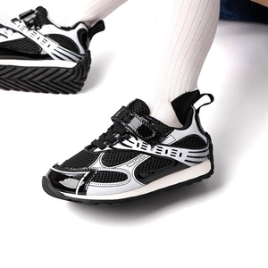 Scarpe da ginnastica traspiranti per bambini e bambine, leggere, sportive, per la scuola, argento e verde, taglie 26-37, ARIACA OEM ODM personalizzabili - Product Image 3