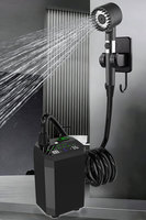 Nouvelle pompe de douche portable 12000 mAh avec lumière, 5 modes de pulvérisation, affichage Fahrenheit, étanche IPX8, idéale pour le camping en extérieur