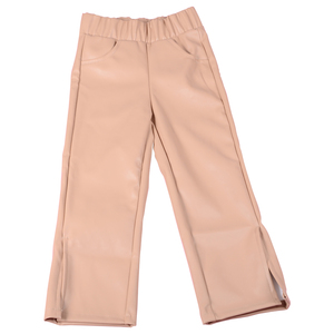 Aa-4 Nouvelle Collection Automne Pantalon en Similicuir PU pour Bébé et Jeune Enfant, Legging en Faux Cuir Slim Imprimé Style Doux pour Petites Filles - Product Image 2