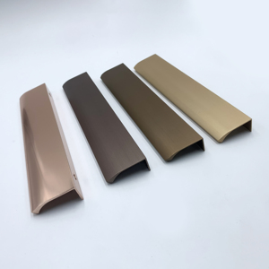Furniture Hidden Edge Drawer Handles Customized Length Modern Aluminum Kitchen Cabinet Dresser Bedroom Bathroom School Hotel - Product Image 4