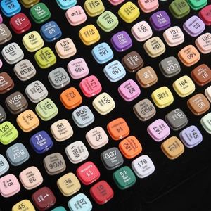 Ensemble de stylos aquarelles à double tête lavables et effaçables de 80 couleurs pour adultes et enfants Stylo marqueur d'art à base d'alcool pour la peinture - Product Image 4