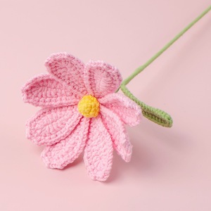 Ramo de flores artificiales tejido a mano con cinco flores galsang, ideal para San Valentín, Navidad y Año Nuevo, regalo transfronterizo. - Product Image 2