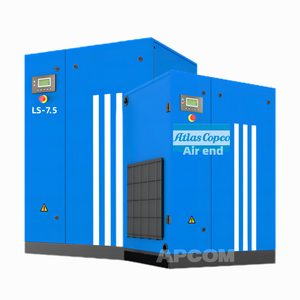 Compresor de Aire de Tornillo Rotativo con Inyección de Aceite y Motor de Imán Permanente APCOM de 7.5 kW y 7 bar, Compresor de Aire Industrial - Product Image 1