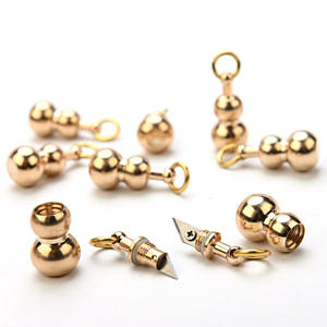 Couteau de chasse miniature créatif classique en forme de gourde en laiton, porte-clés aiguisé, cadeau pendentif, emballé en boîte - Product Image 3