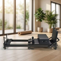 Machine de Pilates Reformer en alliage d'aluminium, lit de Pilates silencieux à glissière avec accessoires complets pour la maison et le studio de yoga
