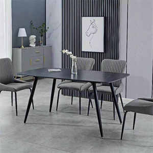 Mesa de comedor de lujo con patas de acero inoxidable, Rectangular, nórdica, 4 y 6 asientos, juego de Mesa de cerámica de mármol - Product Image 6