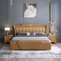 Offres Spéciales : Ensemble de Meubles de Chambre Luxe Moderne avec Lit Rembourré, Cadre en Bois, Tailles Queen et King, Lits Confortables en Similicuir