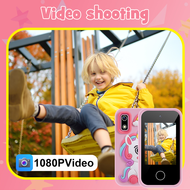 1000mAh Battery Multifunctional Integration Touchscreen Camera Phone With Protective Cover 1080P Video Front Rear HD Camera