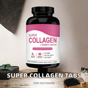 Complément alimentaire végétalien naturel pour adultes, Super Collagène, Vitamine C, Biotine, soutien beauté cheveux et ongles, 90 comprimés - Product Image 2