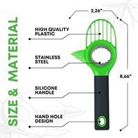 3-In-1 Avocado Cutter Multifunctionele Fruit Corer Avocado Plukgereedschap Avocado Snijmachine Fruit Groente Gereedschap Voor Keuken