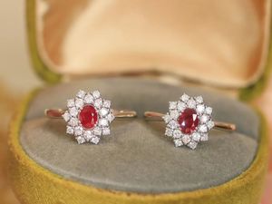 Anillos de Diamantes y Rubíes de Oro Real de 18K Xinfly Classic, Joyería Au750 para Damas - Product Image 2