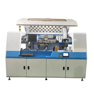Máquina de serigrafía automática de gran oferta en botellas de vidrio, botella cosmética con tratamiento de llama automático y sistema de secado UV