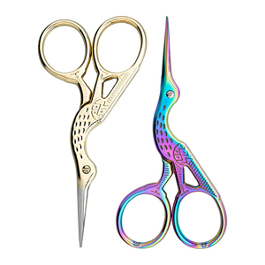 Ciseaux de couture tout en acier inoxydable de style vintage pour petit artisanat Ciseaux de tailleur pour <span class=keywords><strong>oiseau</strong></span> de <span class=keywords><strong>grue</strong></span> à broder - Product Image 1