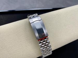 Luxury men's <b>automatic</b> mechanical watch with diamond blue dial, beveled bezel, stainless steel strap, and date display. - Product Image 3