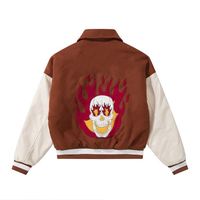 DOVEN OEM Chenille Broderie Motif Baseball Veste Vintage Patchwork Couleur Manteau Running Personnalisé Hommes Vestes pour Hommes