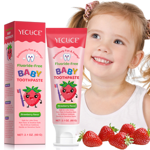 YECUCE 60g <span class=keywords><strong>Dentifrice</strong></span> Bébé Naturel Sans Fluorure au Xylitol Marque Privée Haleine Fraîche Soin de l'Émail Nettoyage Basique <span class=keywords><strong>Dentifrice</strong></span> Enfants - Product Image 1