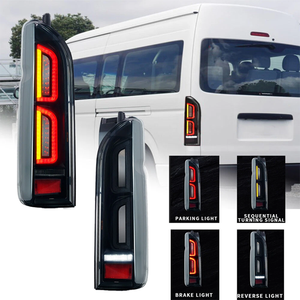 Lampu Belakang LED 12V Baru untuk <span class=keywords><strong>Toyota</strong></span> Hiace 2005-2018 dengan Lampu DRL, Rem, Mundur, dan Lampu Kabut - Product Image 2