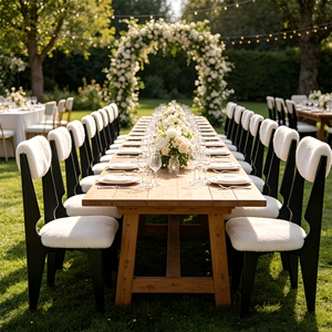 Sillón de Estilo Moderno Personalizado, Tapizado en Terciopelo Color Crema, para Eventos y Fiestas de Boda, con Respaldo Suave - Product Image 3
