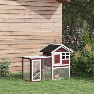 Conejera <span class=keywords><strong>de</strong></span> madera <span class=keywords><strong>de</strong></span> 122 cm con cerradura, diseño multinivel, para uso exterior, con bandeja y escalera. - Product Image 2