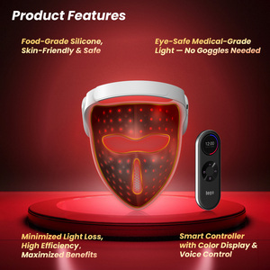 Dispositivo di Terapia a Luce Rossa 5D 460nm, 665nm, 850nm, 1064nm CE Portatile in Silicone LED per Salone e Casa Maschera Facciale per Terapia LED - Product Image 3