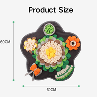Juguete de alimentación lenta para perros grandes de 60 cm, tapete olfativo suave con forma de flor para juegos de enriquecimiento