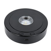 Présentoir rotatif LED noir 360 support de lampe de Base de lumière d'affichage USB ou cristal de verre d'art de puissance de batterie