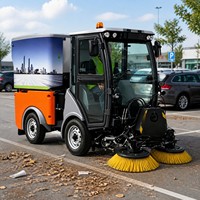 Nueva barredora de calles multifuncional totalmente eléctrica, ancho de barrido de 1850 mm, descarga automática hidráulica, batería de litio de 48 V