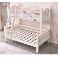 Lit superposé moderne et confortable pour enfants avec toboggan et lit mezzanine, idéal pour les écoles, les hôpitaux, les hôtels et les chambres à coucher