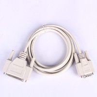 DB9 hembra a DB25 macho serie RS232 Cable de módem nulo con camisa de PVC para transferencia de datos de computadora para uso de cámara
