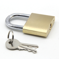 Cadenas en laiton de 20-60 mm, taille personnalisée, livraison rapide d'échantillons, cadenas à boule en laiton avec clé en laiton