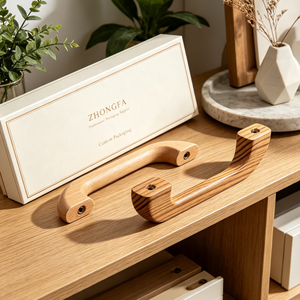 Tirador de Madera Personalizado OEM para Muebles, Tirador de Cajón de Armario, Tirador de Madera Lisa para Puerta, Herraje para Muebles de Hogar y Oficina - Product Image 5