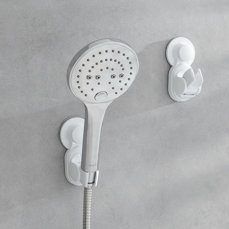 SHIMOYAMA Drill-free Removable Shower Head Holder With Suction Cup Bathroom Shower Hanger Wall Mounted Suction Holder Hook