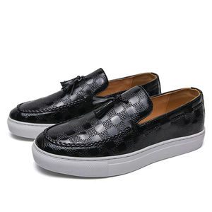 Chaussures Oxford de mariage pour hommes en cuir véritable, style italien haut de gamme, faites à la main, à enfiler, brodées, avec embout en acier, collection automne - Product Image 3