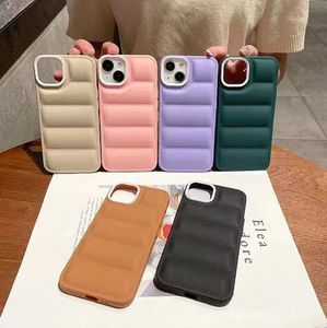 Tpu <span class=keywords><strong>Silicone</strong></span> per <span class=keywords><strong>iPhone</strong></span> 11 12 13 14 Pro Max custodie piumino <span class=keywords><strong>Cover</strong></span> Design di lusso Puffer 15 Pro Max custodia per telefono - Product Image 5