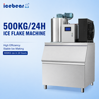 Machine à glace automatique commerciale de flocon de la capacité élevée 500KG grande machine de fabrication de glace de sortie